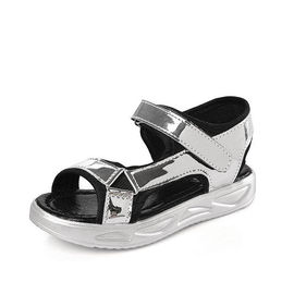 Glossy Lovely Beach Open Toe Sandals Eco Friendly PVC Sole For Girls